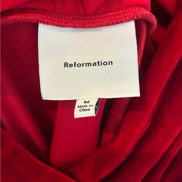 Reformation Amelia Knit Top Red - Size M - Picture 3 of 6